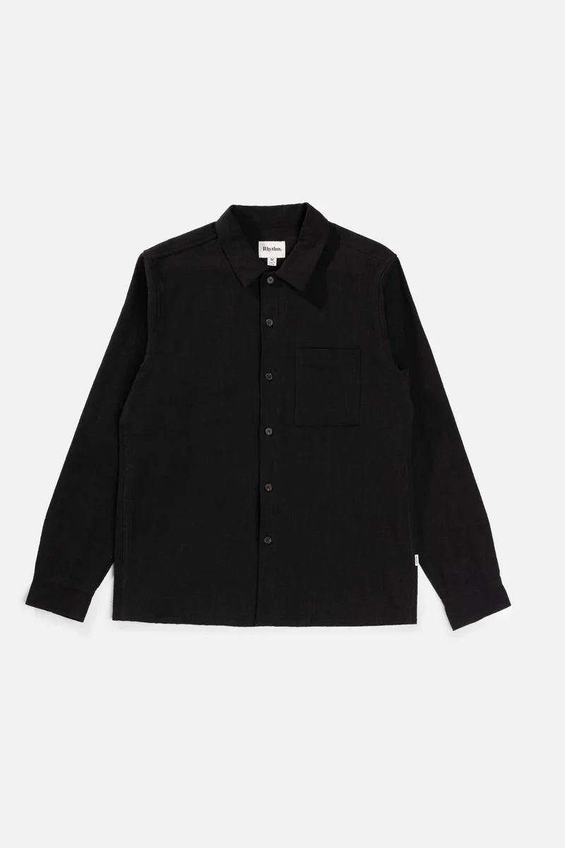 TEXTURED LINEN LS SHIRT