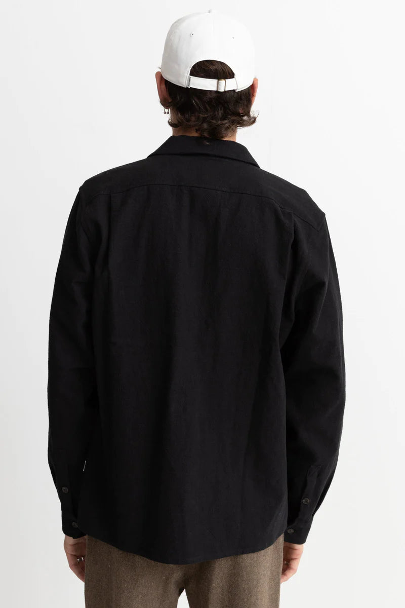 TEXTURED LINEN LS SHIRT