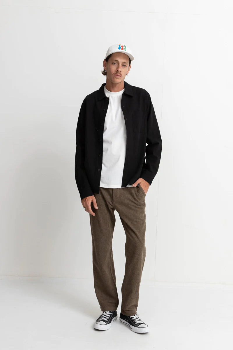 TEXTURED LINEN LS SHIRT