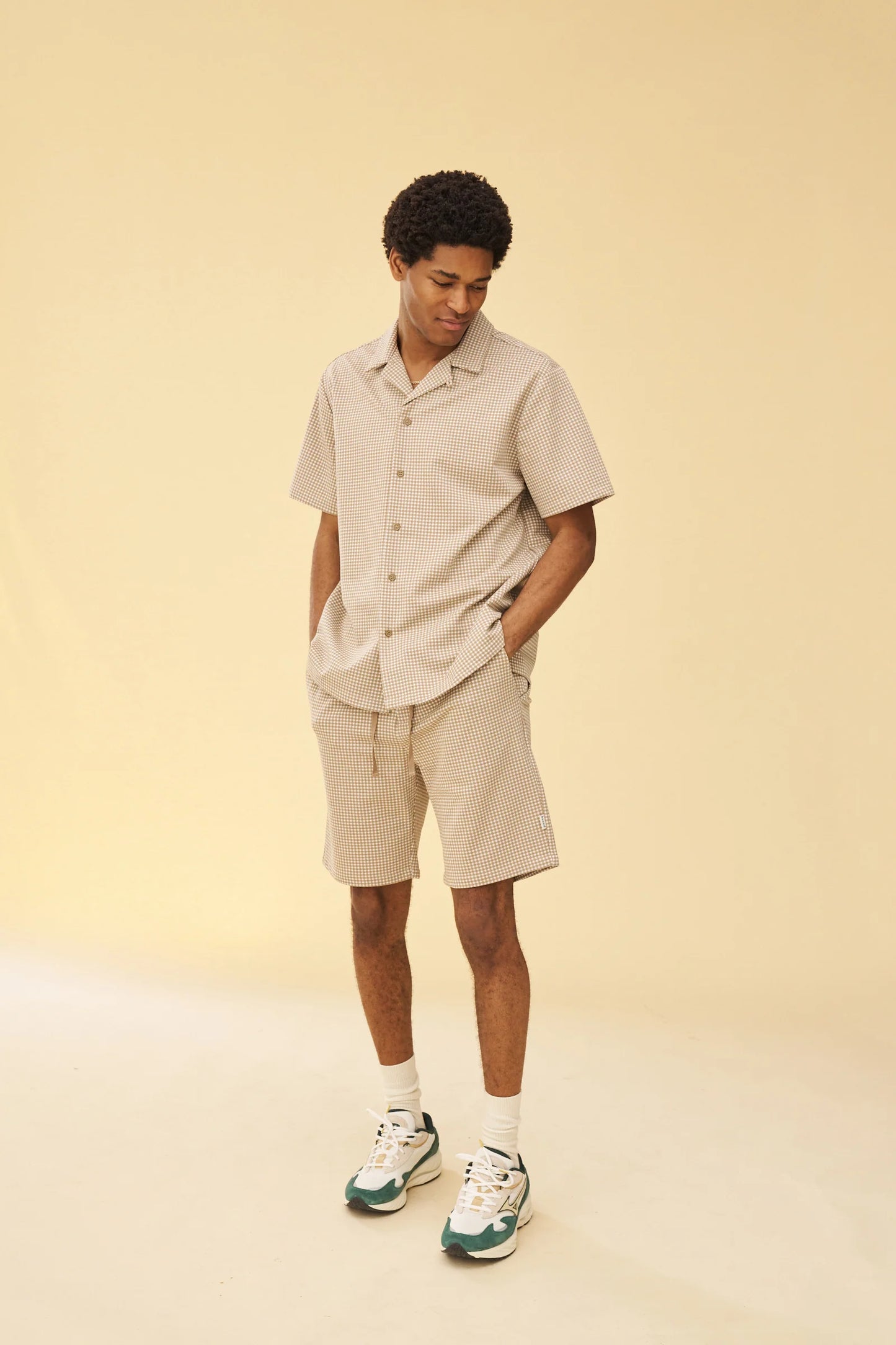 DOGTOOTH JACQUARD CUBAN SHIRT