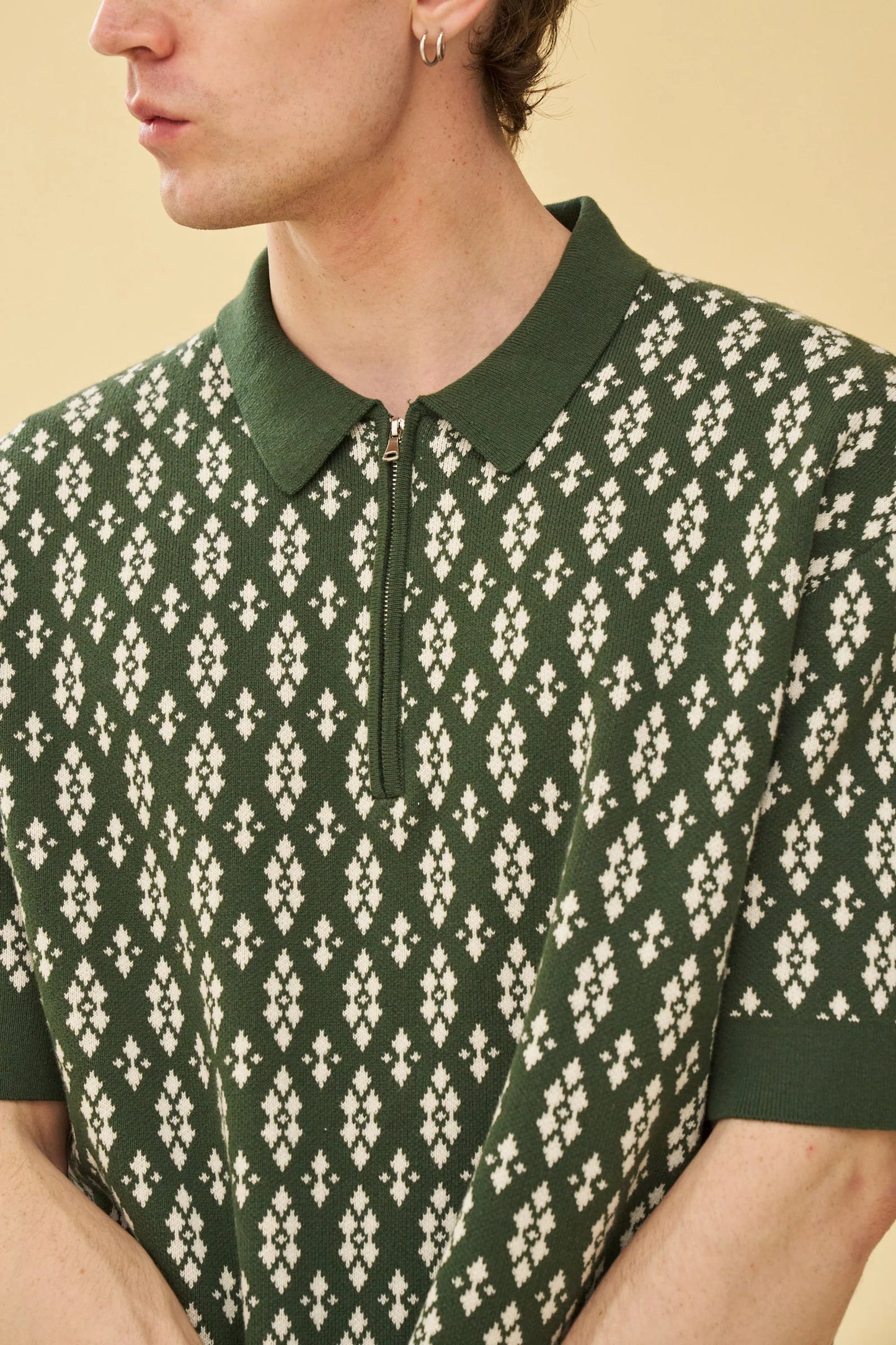 THEODORE 1/4 HEAVY KNIT POLO