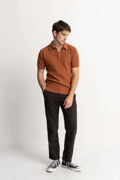 TEXTURED KNIT SS POLO