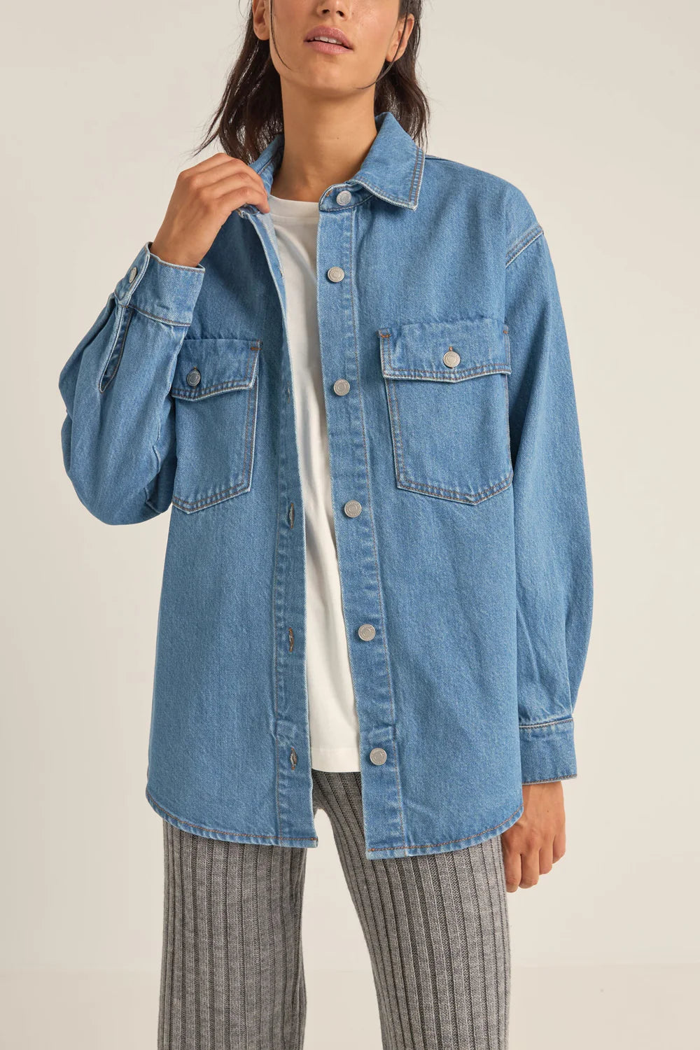 OVERSIZED DENIM SHACKET