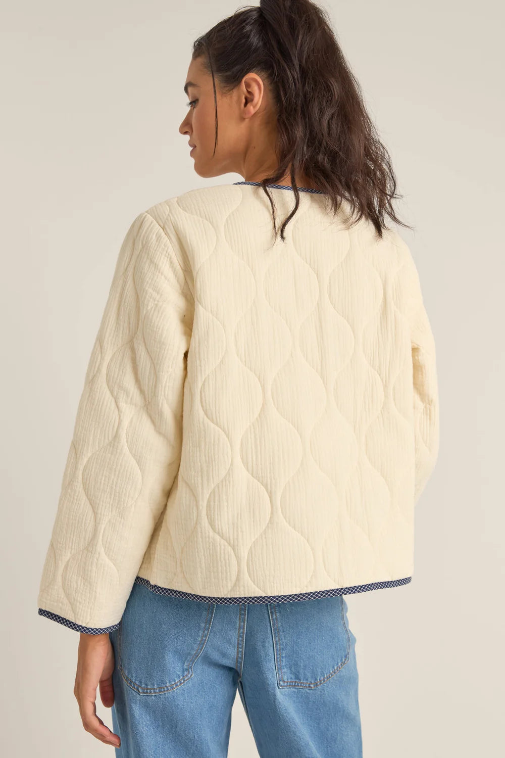 CHECK QUILTED JACKET