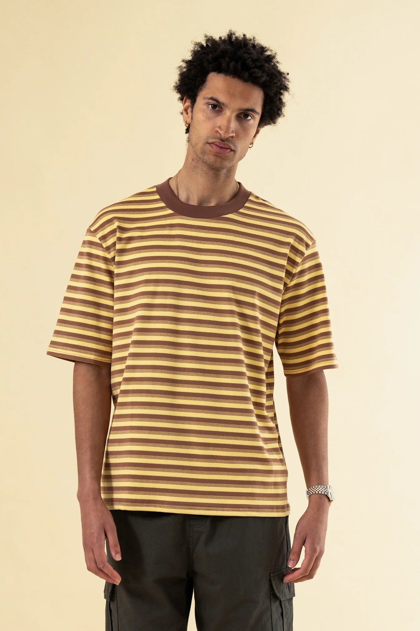 PEACHED STRIPE TEE