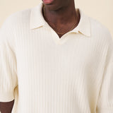 BALEARIC RIBBED KNIT POLO
