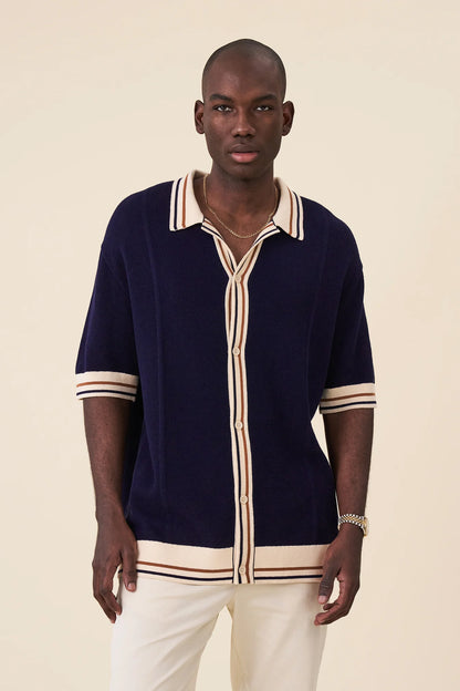 STEVIE WAFFLE TEXTURED KNIT POLO