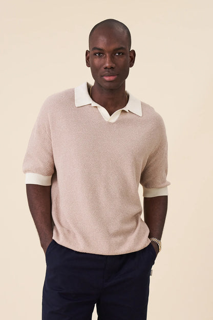 TEXTURED KNIT POLO