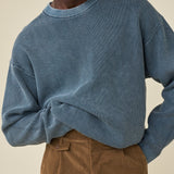 ACID WASHED CREWNECK SWEATER