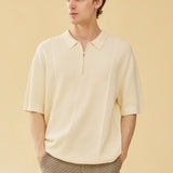 ARTHUR 1/4 ZIP WAFFLE KNIT POLO