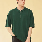 ARTHUR 1/4 ZIP WAFFLE KNIT POLO