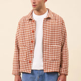 CHECKERED WOVEN OVERSHIRT