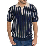 STRIPED KNIT SS POLO