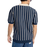 STRIPED KNIT SS POLO
