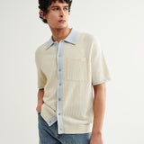 BELLE SS SHIRT TIPPED POINTELLE