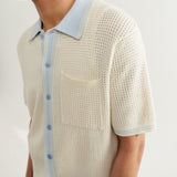 BELLE SS SHIRT TIPPED POINTELLE