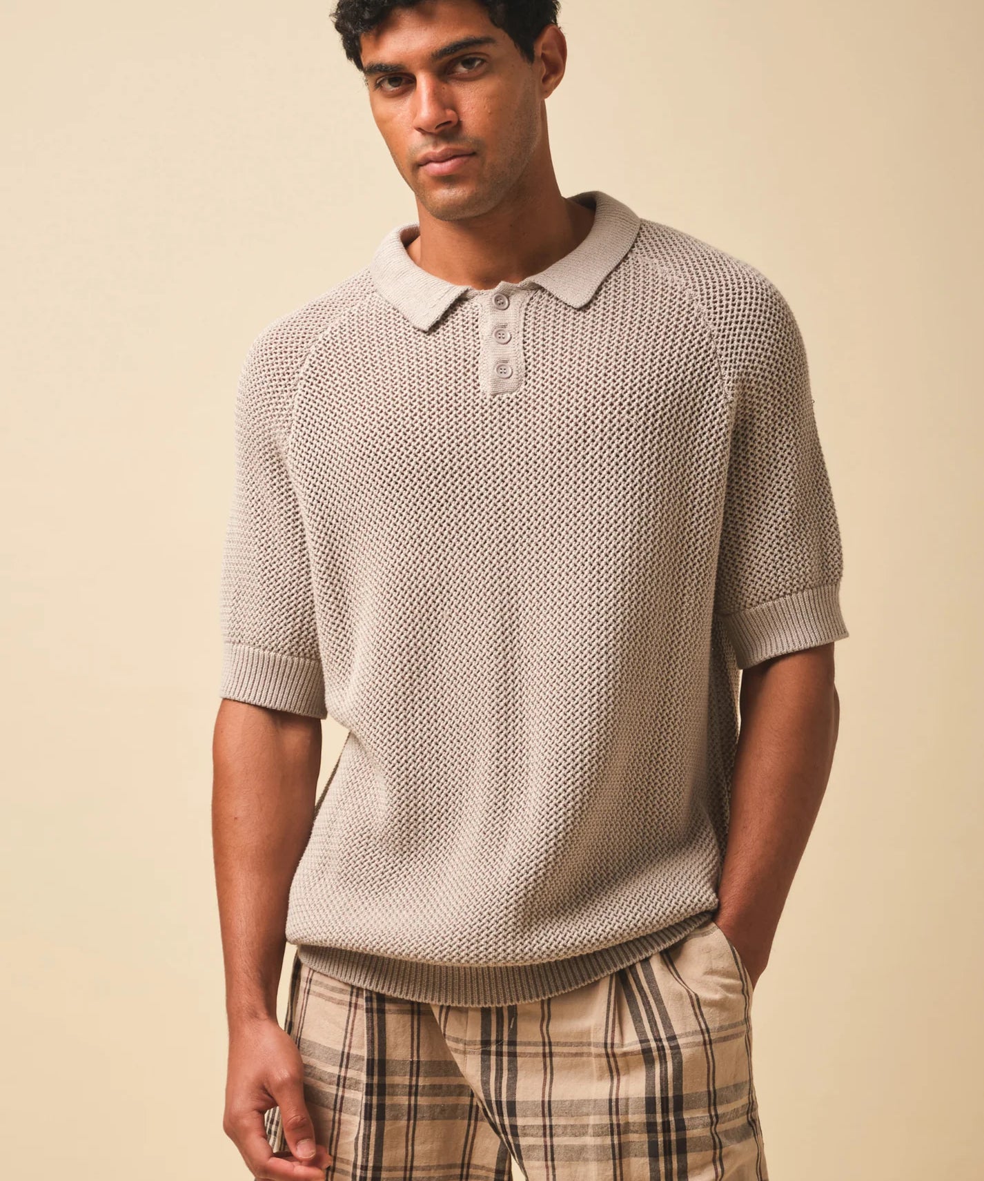 CROCHET KNIT POLO