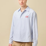 HALF BUTTON SCRIPT OXFORD SHIRT