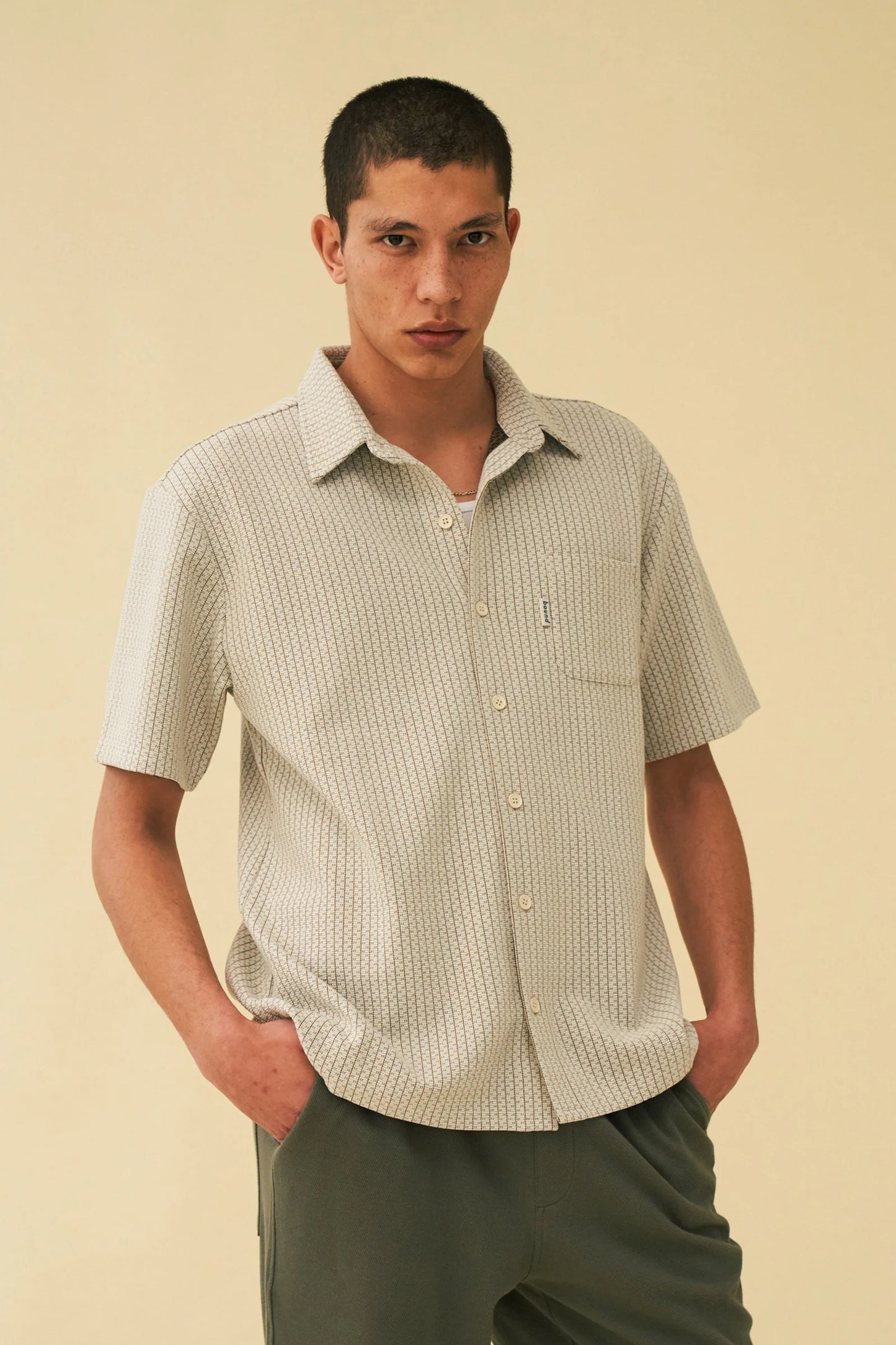 BLANCO PATTERNED TEXTURED POLO