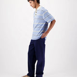 LUNDY STRIPE KNIT POLO