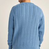 DOHENY POINTELLE CREW KNIT SWEATER