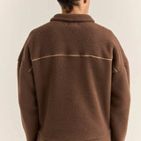 CONTRAST QUARTER ZIP PULLOVER