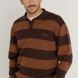 VENTURA STRIPE KNIT LS POLO