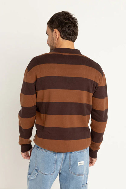 VENTURA STRIPE KNIT LS POLO