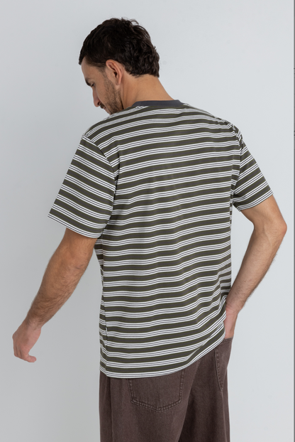 VINTAGE STRIPE SS T- SHIRT