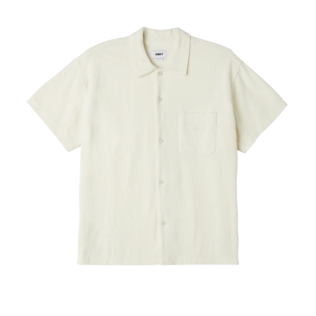 SHELTHER TERRY CLOTH BUTTON UP