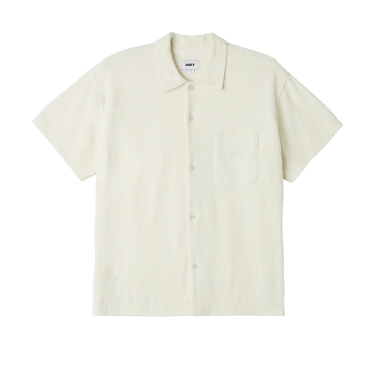 SHELTHER TERRY CLOTH BUTTON UP