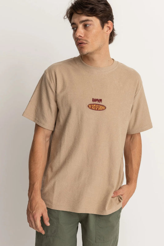 EMBROIDERED VINTAGE TERRY SS T-SHIRT
