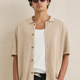TEXTURED KNIT SS SHIRT