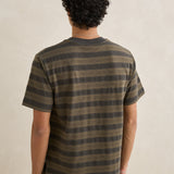 VINTAGE JACQUARD STRIPE SS T-SHIRT