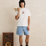 DOUBLE KNEE DENIM SHORT