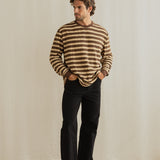 TEXTURED STRIPE LS T-SHIRT