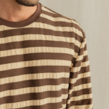TEXTURED STRIPE LS T-SHIRT